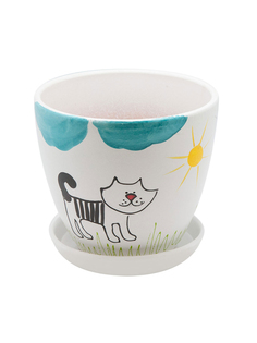 Цветочный горшок Вещицы BH-08-2]MAG 1шт белый