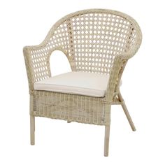 Кресло Rattan grand Texas wash white бежевое