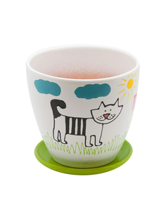 Цветочный горшок Вещицы BH-08-1]MAG 1шт белый