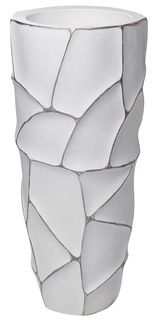 Цветочное кашпо Garda Decor ZSC872-27WH 20 л белое с серебром 1 шт.