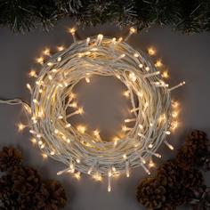 Гирлянда «Нить» 20 м, IP44, белая нить, 200 LED, свечение тёплое белое, 8 режимов, 220 В Luazon Lighting