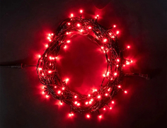 Гирлянды на дерево 30 м, 300 красных LED ламп, черный ПВХ, IP44, BEAUTY LED Laitcom