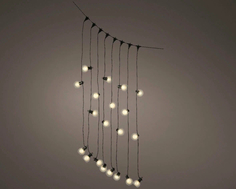 Гирлянда из лампочек для уличного зонта, 20 теплых белых LED, 8 нитей по 1.2 м, Kaemingk