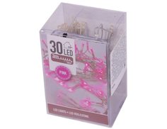 Светодиодная гирлянда, 30 розовых LED ламп, 3+0,3 м, Koopman International