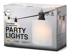 Светодиодная гирлянда, 10 тёплых белых LED-огней, 5 м, коннектор, Winter Deco