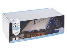 Гирлянда для крыши и фасада, 72LED, 24 сосульки, 6.9+5 м, , Koopman International