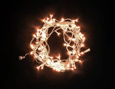 Светодиодная гирлянда 24V 100 экстра теплых белых LED ламп 10 м, IP44, BEAUTY LED Laitcom