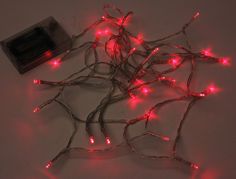 Светодиодная гирлянда РАЗНОЦВЕТНАЯ КАПЕЛЬ, 30 красных LED ламп, 3+0,3 м, прозрачный Koopman International