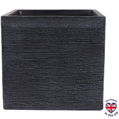 Кашпо для цветов Idealist Lite Флоранжери настольное SCRBR30-SQ-ANT 20 л черное 1 шт.