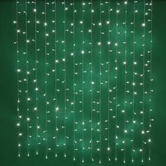 СНОУ БУМ Гирлянда эл. занавес 2x1,5м, 272LED*белый, мерцание., ПВХ прозрач., коннектор, 22