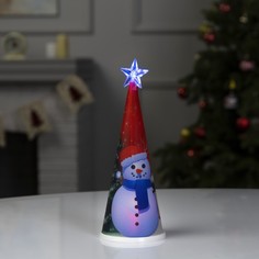 Световое панно Luazon Lighting Снеговик 7706048 разноцветный/RGB