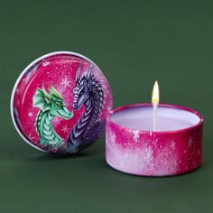 Новогодняя свеча в банке «Все сбудется», сирень, d = 4,8 см No Brand