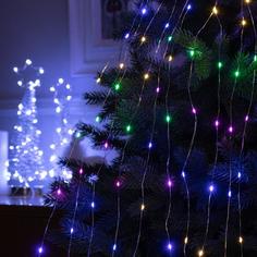 Световая гирлянда новогодняя Конский хвост 5206128 1,5 м разноцветный/RGB No Brand