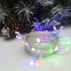 Световая гирлянда новогодняя Нить 2361592 2,5 м разноцветный/RGB No Brand