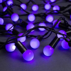 Световая гирлянда новогодняя Шарики 1.5 см 185546 10 м фиолетовый No Brand