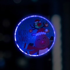 Световое панно Luazon Lighting Олень на синем фоне 7706024 разноцветный/RGB