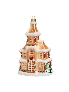 Елочное украшение Holiday Classics Домик-теремок GLT852 9,5х5,5х14,5 см 1 шт стекло