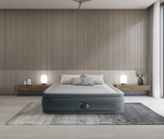 Надувная кровать Intex 64414, 152х203х46 см, двуспальная, встроенный электрический насос