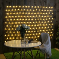 Гирлянда «Сеть» 2 ? 1.5 м, IP44, УМС, прозрачная нить, 192 LED, свечение тёплое белое, 220 No Brand