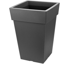 Кашпо IDEA Тубус М 3178 графитовое, 240x240 мм, 7,5 л