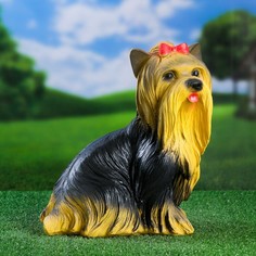 Садовая фигура Хорошие сувениры Йоркширский терьер сидя большой 30х20х35см