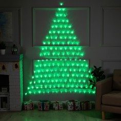 Световая гирлянда новогодняя Luazon Lighting Сеть-елка 9642121 2 м зеленый