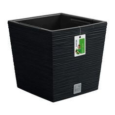 Цветочное кашпо Prosperplast Furu square low S433 13,5 л антрацит 1 шт.