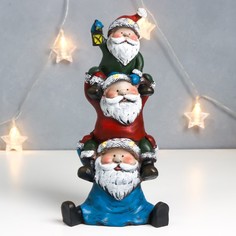 Новогодняя фигурка Дедушки с фонариками-куча мала 7567964 14,5x11,5x29,5 см No Brand