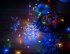 Гирлянда 100 тёплых белых и разноцветных мини LED-огней, 5+0.5 м, Kaemingk