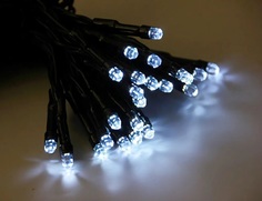 Светодиодная гирлянда на батарейках 96 холодных белых LED ламп 7.1 м, IP44, Kaemingk