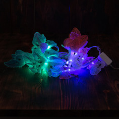 Световая гирлянда новогодняя LED С бабочками 8437 2,2 м разноцветный/RGB