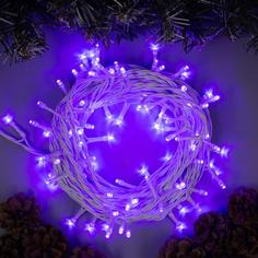 Световая гирлянда новогодняя Нить 3584138 10 м фиолетовый No Brand