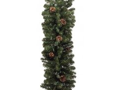 Гирлянда хвойная ИМПЕРАТОРСКАЯ с шишками, (хвоя - PVC), 180х33 см, ЦАРЬ ЕЛКА