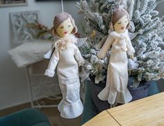 Кукла на ёлку МОДНЫЙ АНГЕЛ с звёздочкой, текстиль, 40 см, Due Esse Christmas