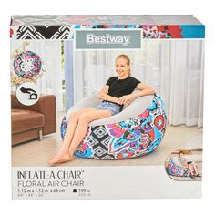 Надувное кресло Bestway Floral Air Chair 112 х 112 х 66 см