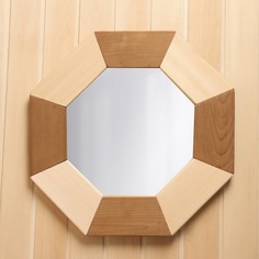 Зеркало восьмиугольное "Сота" зебра, 48х48х3 No Brand
