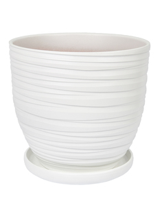 Цветочный горшок Вещицы BH-94-3]MAG 1шт белый