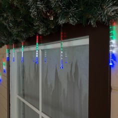 Световая гирлянда новогодняя Нить 187330 2,4 м разноцветный/RGB No Brand