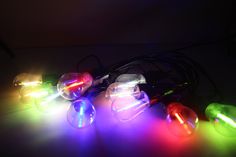 Гирлянда уличная LED 10L разноцветная лампочки накаливания тёмный провод 5м 16497
