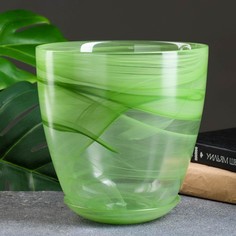 Цветочный горшок NiNaGlass Алеб №5 9115343 3 л зеленый 1 шт.