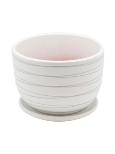 Цветочный горшок Вещицы BH-04-4]MAG 1шт белый;серебристый