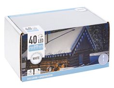 Гирлянда для крыши и фасада, 40LED, 20 сосулек, 5.7+5 м, Koopman International