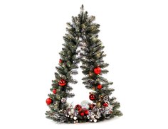 Хвойная композиция с лампочками ЁЛОЧКА ФАНШЕТТА, ПВХ, 50 LED, 91 см, A Perfect Christmas