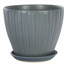 Кашпо для цветов Shine Pots 25 х 20 см серое Без бренда