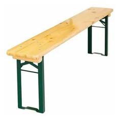 Скамейка банкетная Фотон Брауфест с нескользящими ножками 220 х 25 х 46 см черная