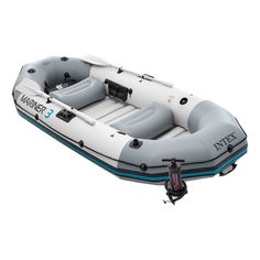 Надувная лодка Intex Mariner 3 бело-серая 297 х 127 х 46 см