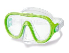 Маска для плавания Sea Scan Swim Mask зеленая, от 8 лет Intex