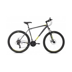 Велосипед CAPRIOLO MTB OXYGEN 29 3 X 7, STEEL 19 серый - жёлтый 2024