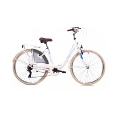 Велосипед CAPRIOLO CITY DIANA ALU 28 1 X 6, ALU 18 белый - синий 2024