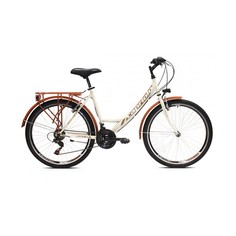 Велосипед CAPRIOLO TOURING METROPOLIS LADY 26 3 X 6, STEEL 17 бежевый 2024